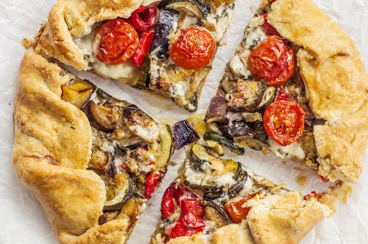 Blue Cheese and Roasted Vegetable Tart